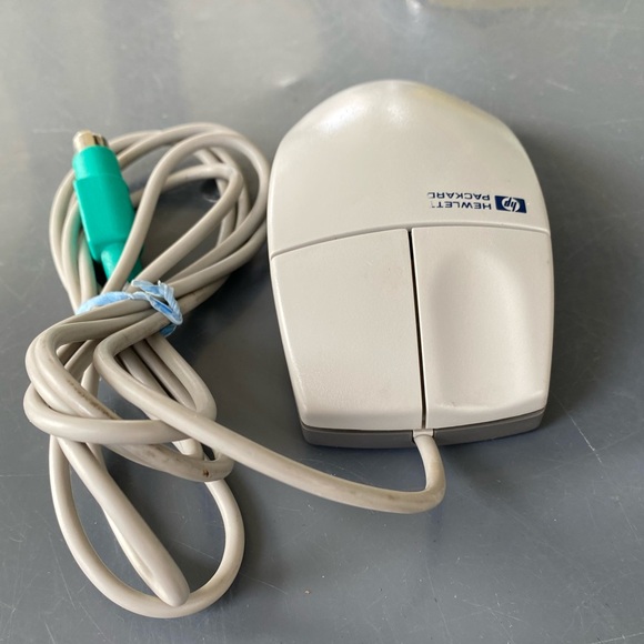 Vintage HP Hewlett Packard (M-S34) Wired Track Ball Computer Mouse - Picture 10 of 11